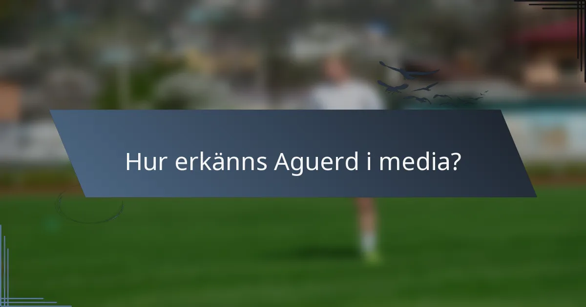 Hur erkänns Aguerd i media?