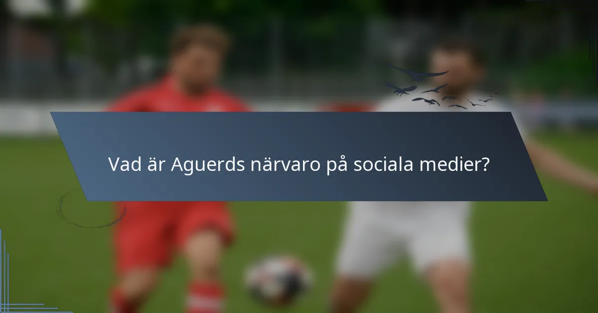 Vad är Aguerds närvaro på sociala medier?
