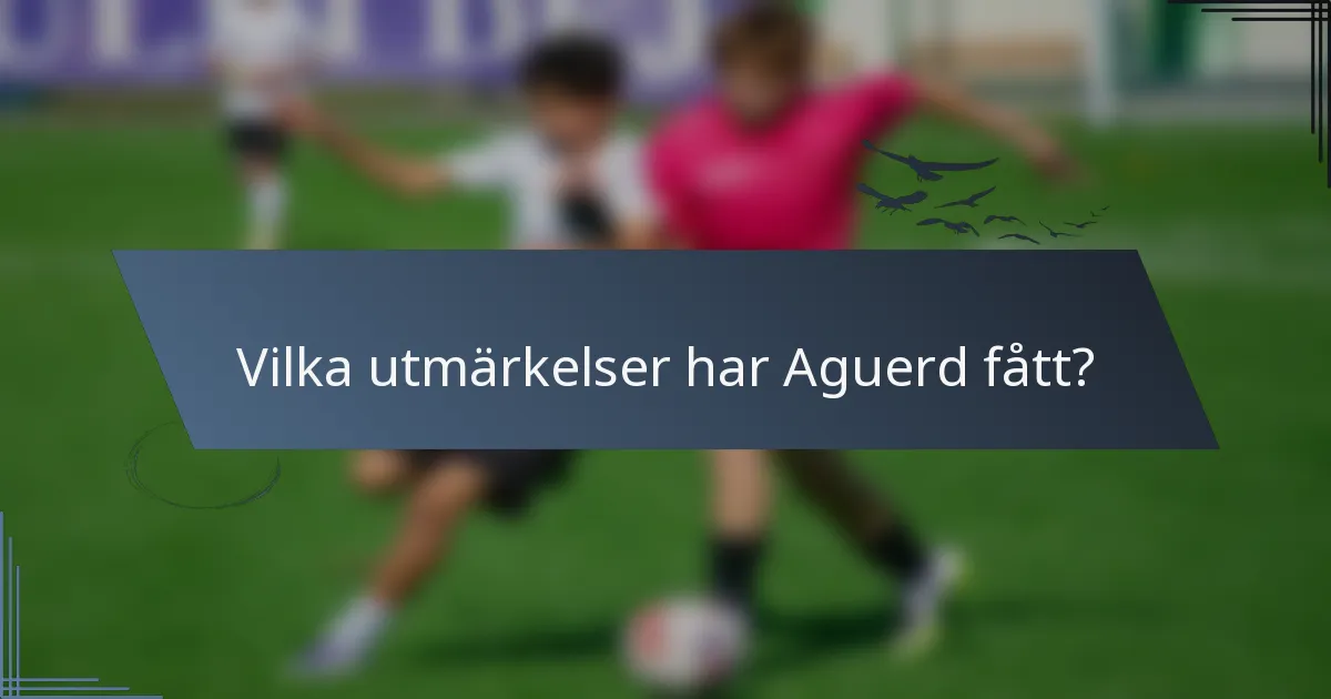 Vilka utmärkelser har Aguerd fått?